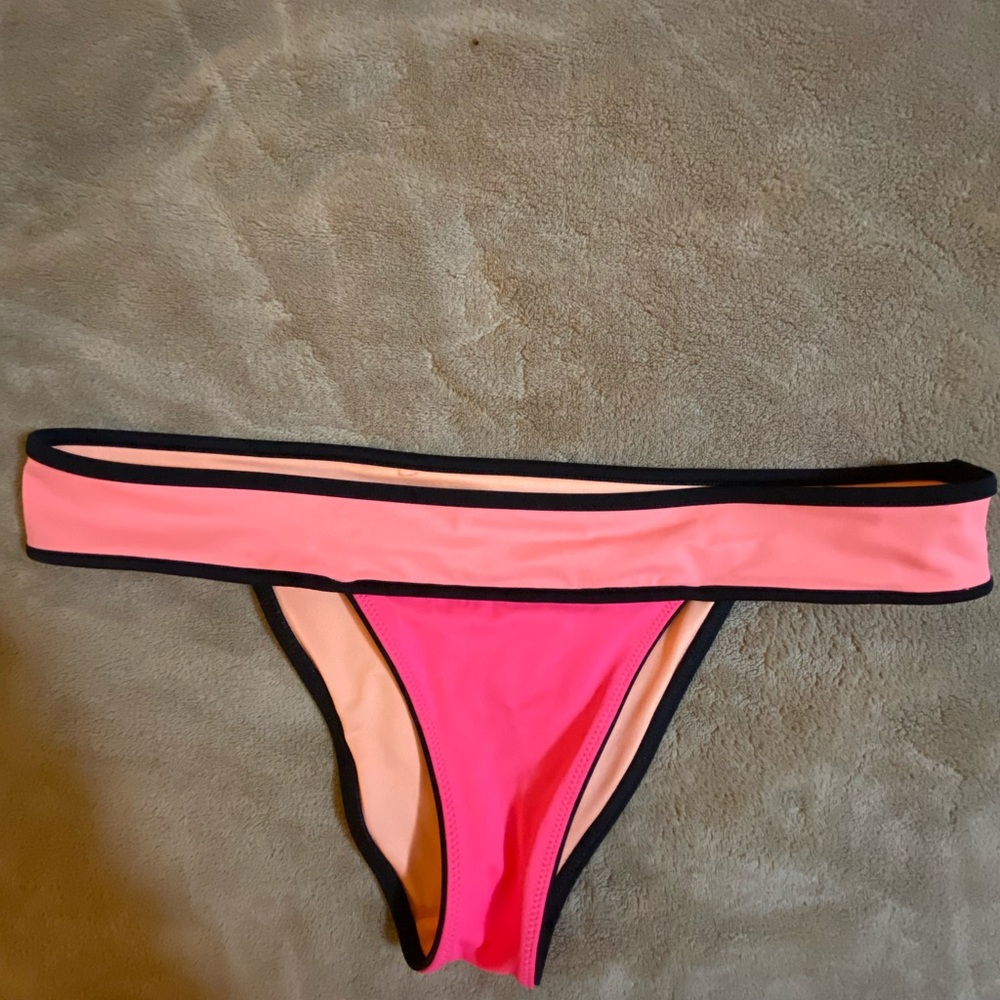 Victoria secret color block bikini bottom pink